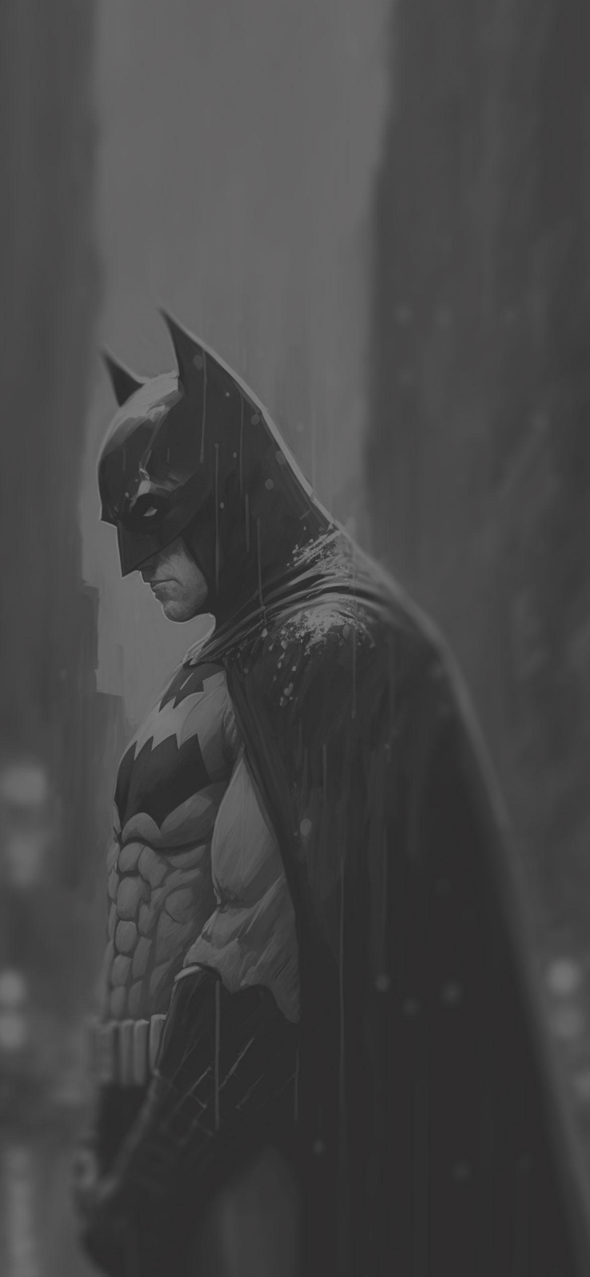 Batman In The Rain Wallpaper For iPhone