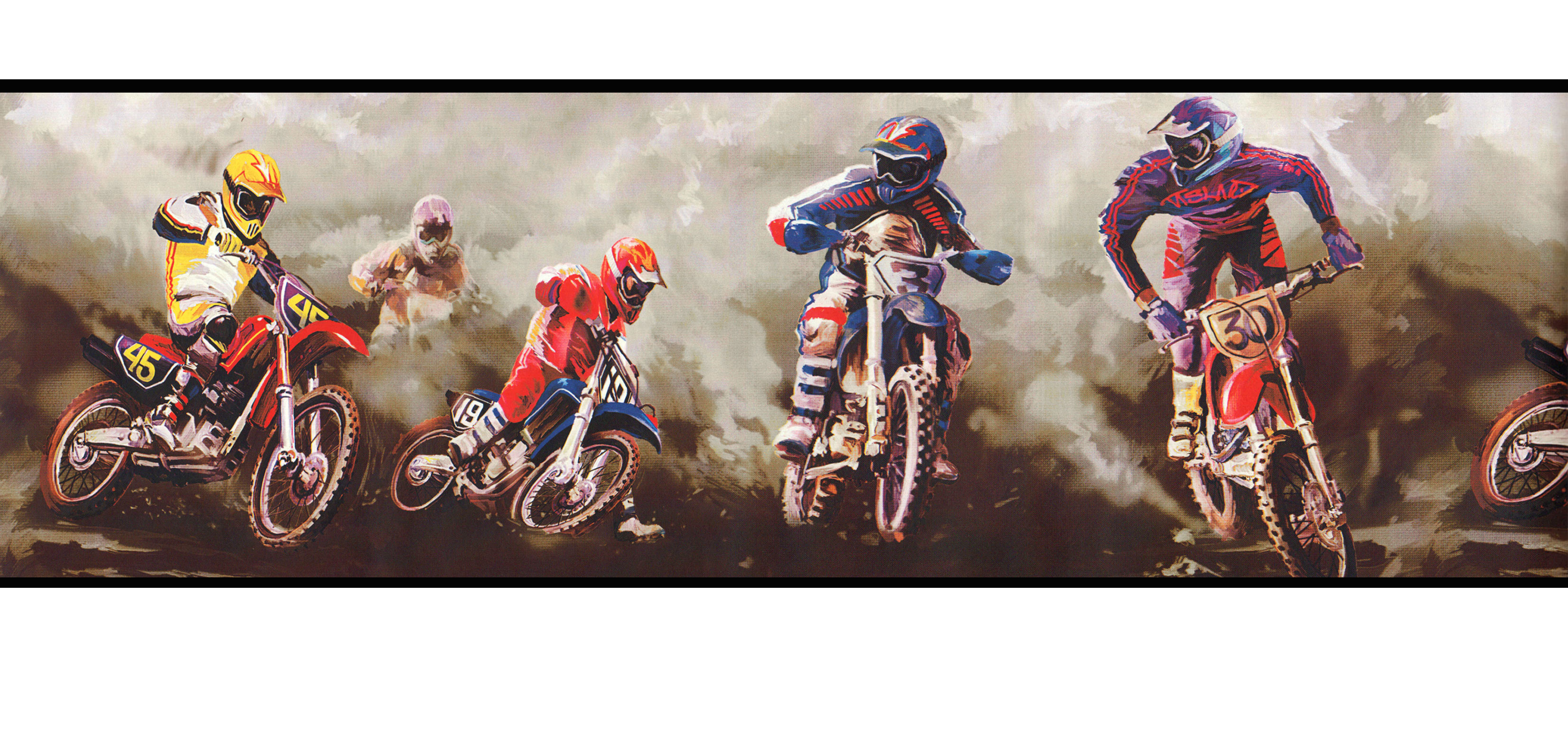 Motocross Dirt Bikes Wallpaper Border 13c2 Sp909508 Image