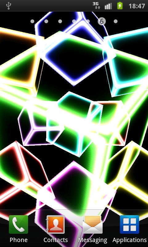 Neon Cube Live Wallpaper 3d Screenshot