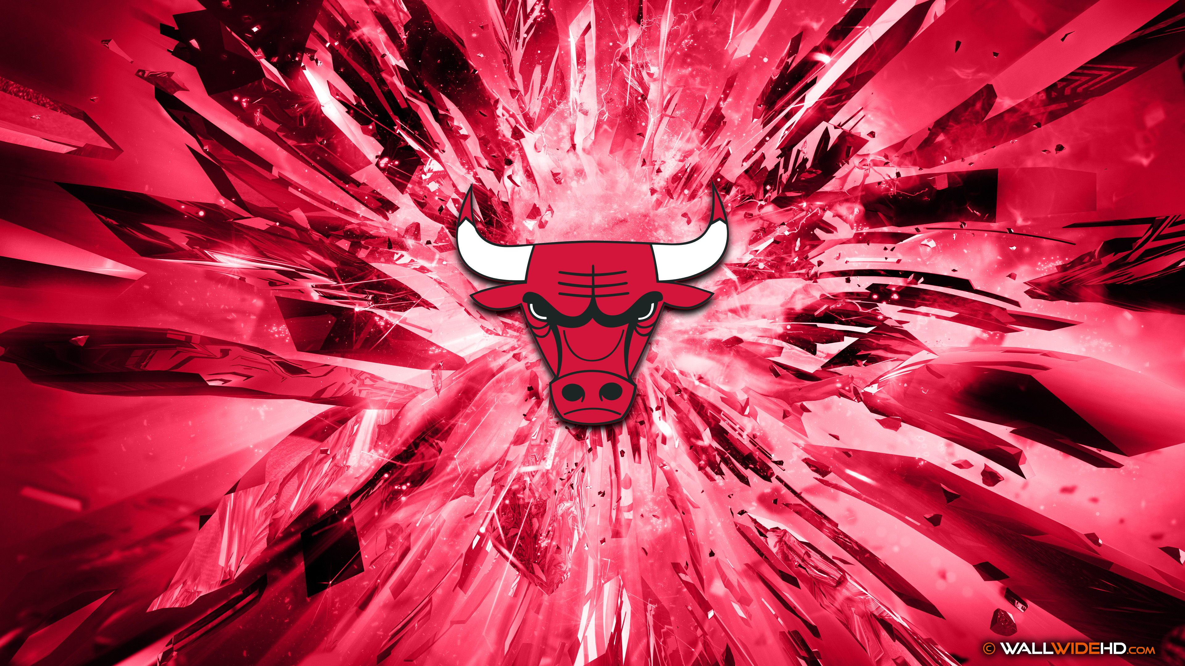 Chicago Bulls Logo basketball 4K Wallpaper