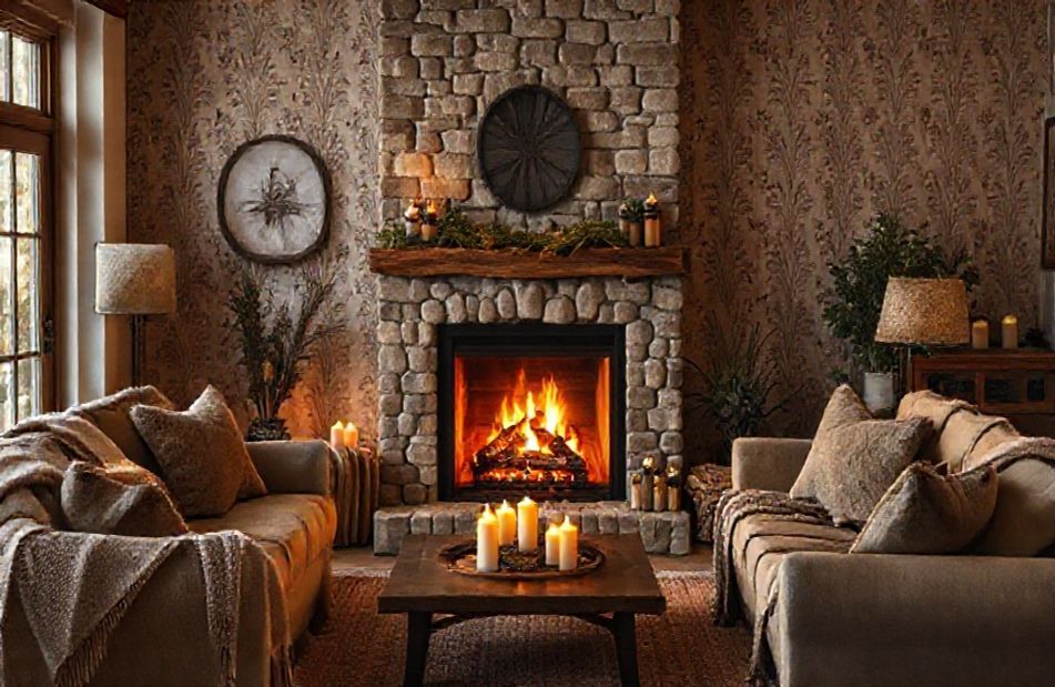 Live Fireplace Wallpaper