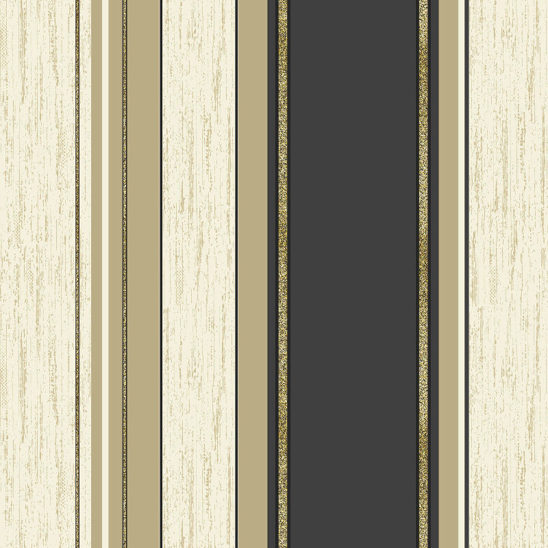 Gold And Black Striped Wallpaper Vymura Synergy Glitter Stripe