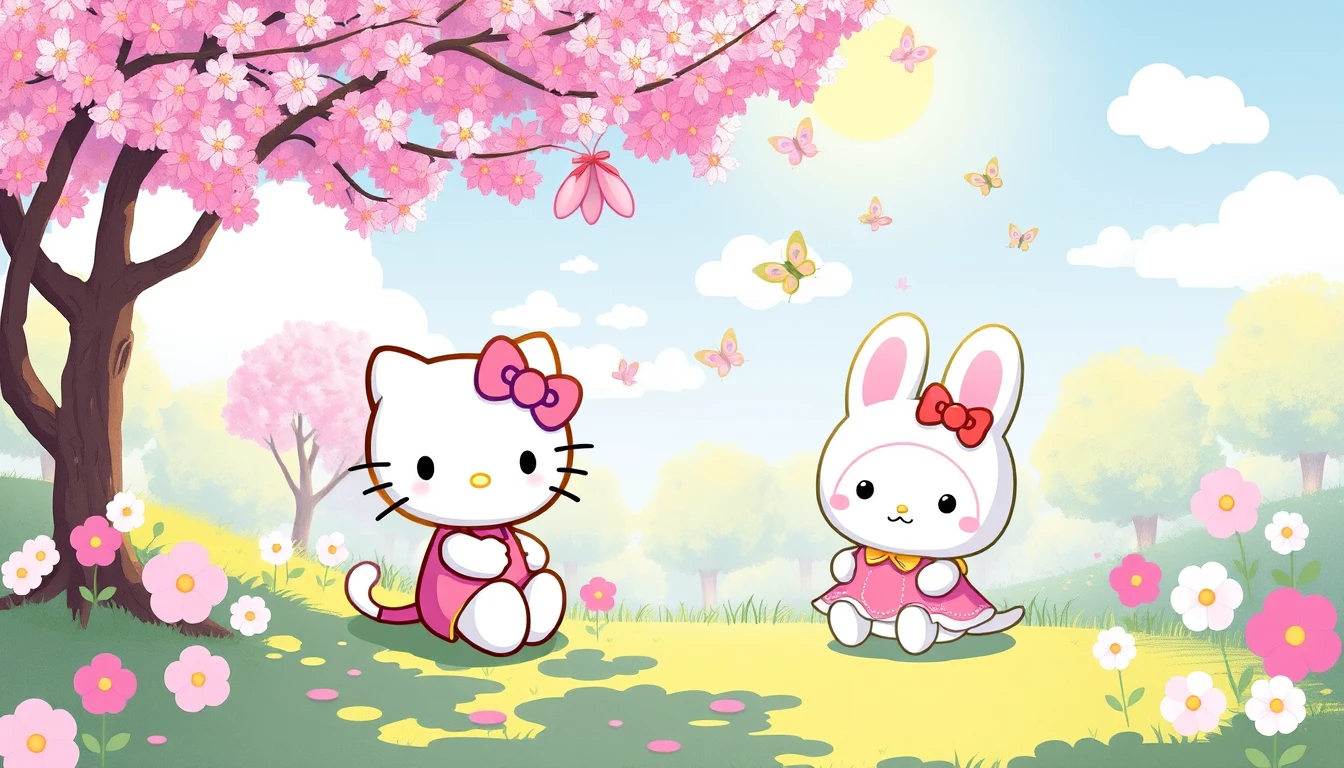 Hello Kitty And Cinnamoroll Wallpaper
