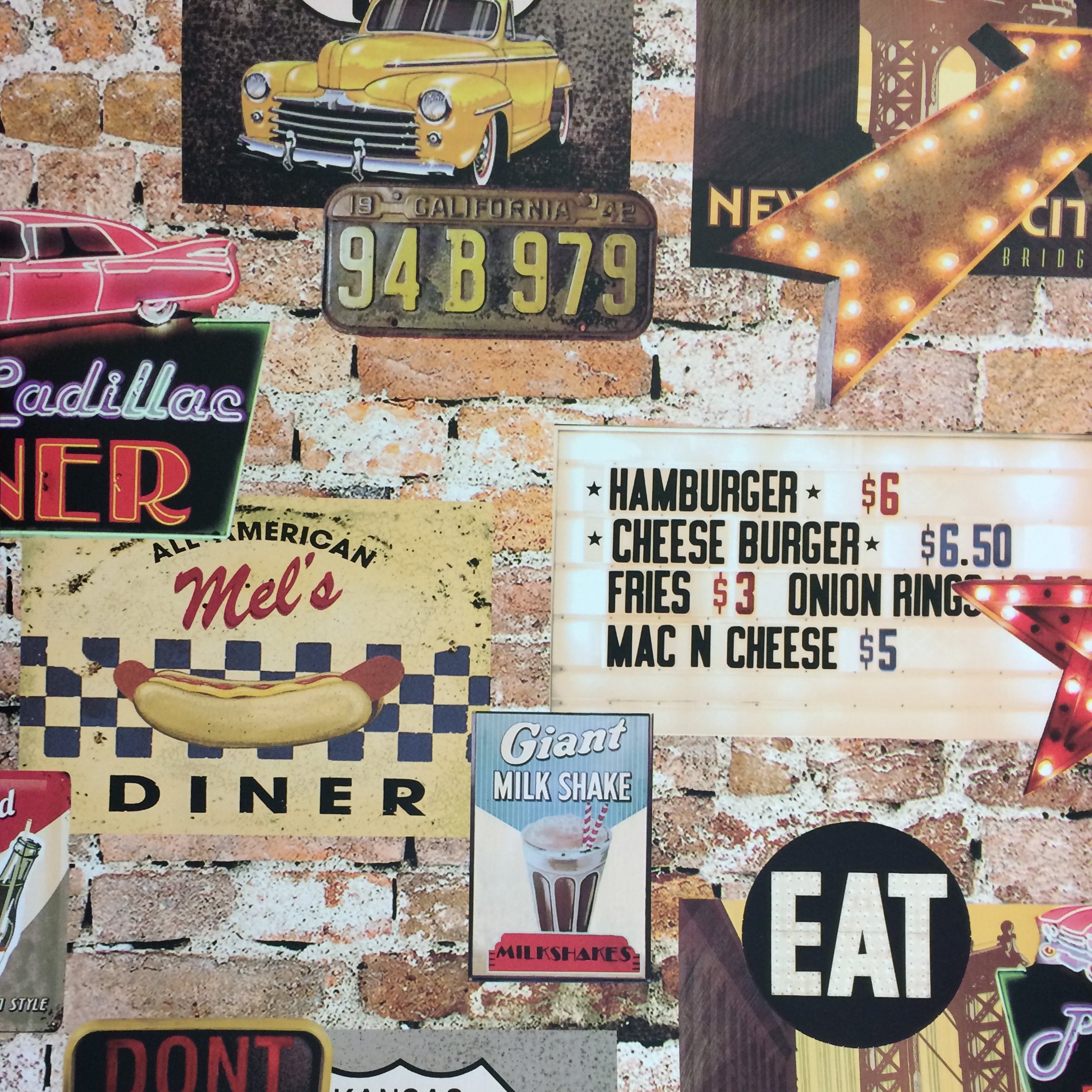 American Diner Wallpaper By Arthouse