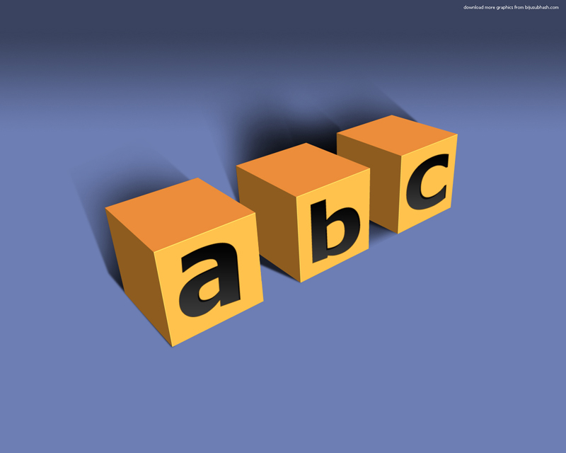 ABC 3D Blocks Wallpaper bijusubhashcom