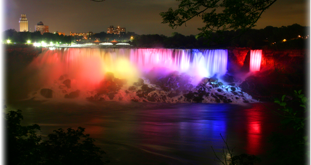 File Name Colorfull Niagara Falls Beautiful Night Wallpaper Desktop 1024x543