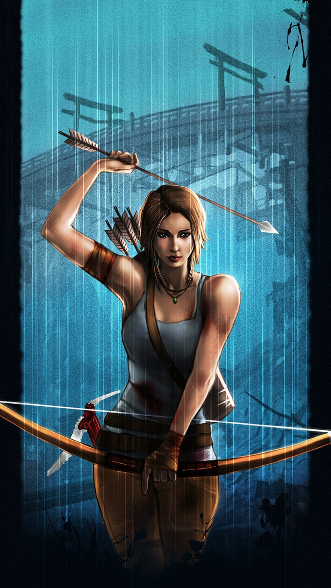 Tomb Raider Lara Croft Video Game Art iPhone 6s Plus Wallpaper