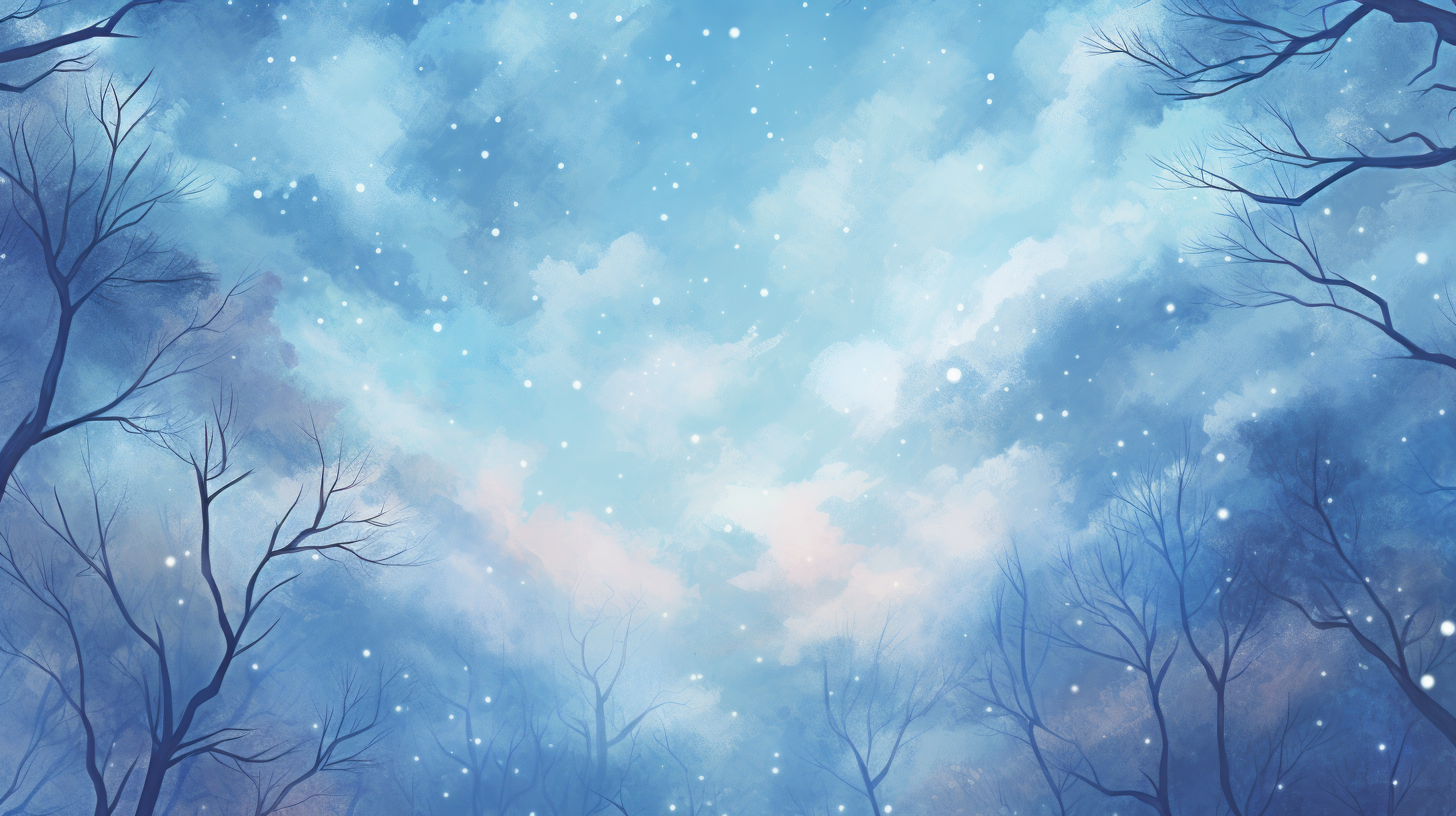 Blue Aesthetic Snow In The Forest Wallpaper By Patrika