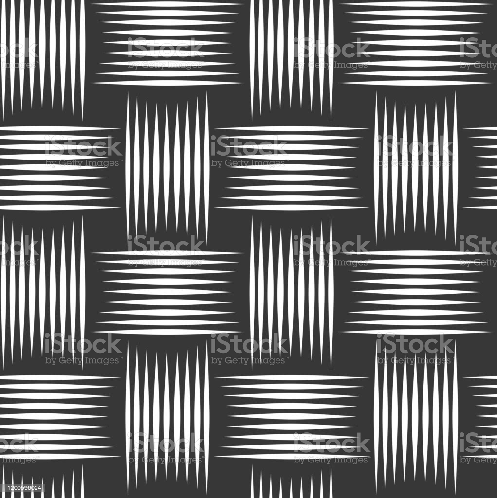 Weave Seamless Pattern Vector Linear Background With Woven Texture