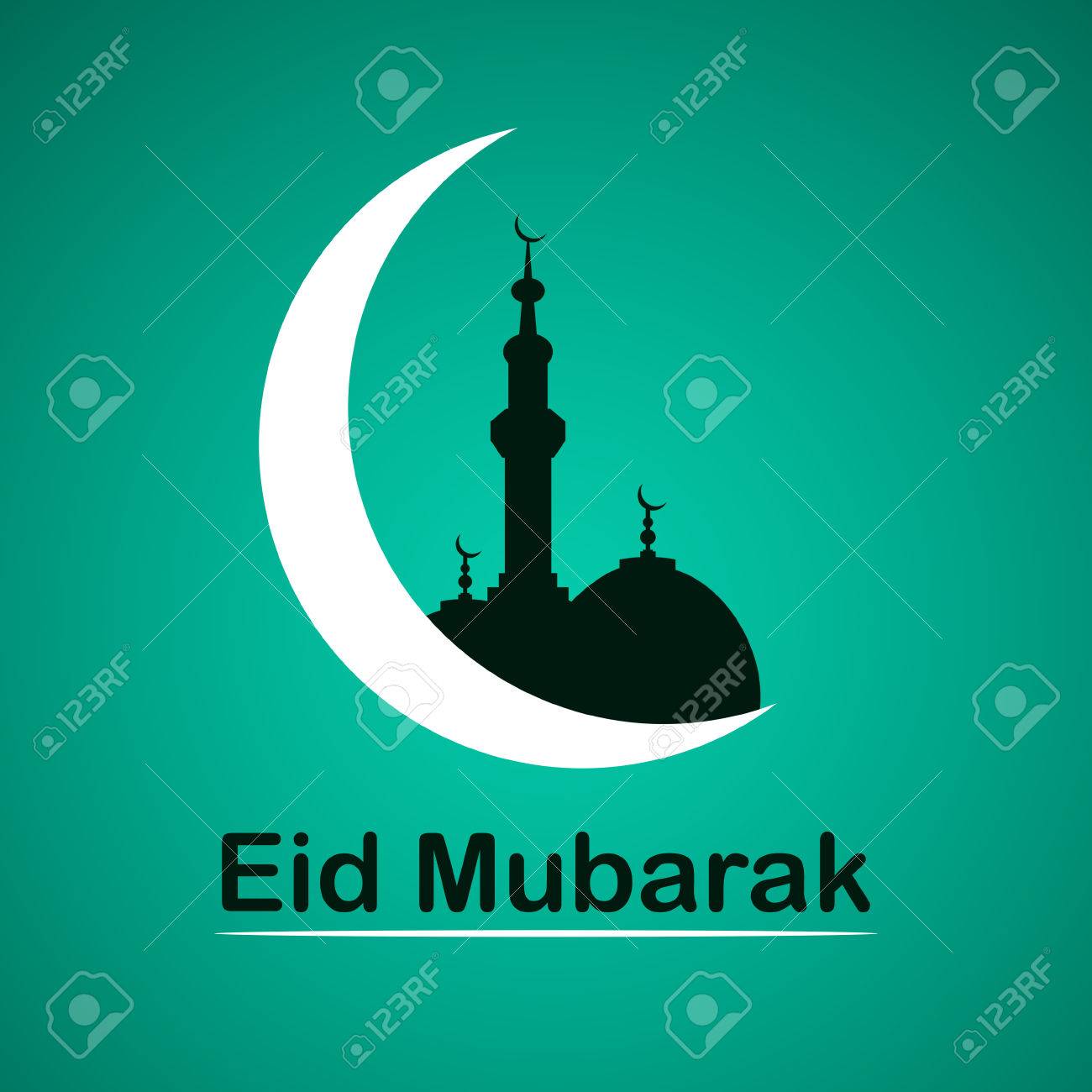 Eid Mubarak Wallpaper Ul Adha Fitr Stock Photo
