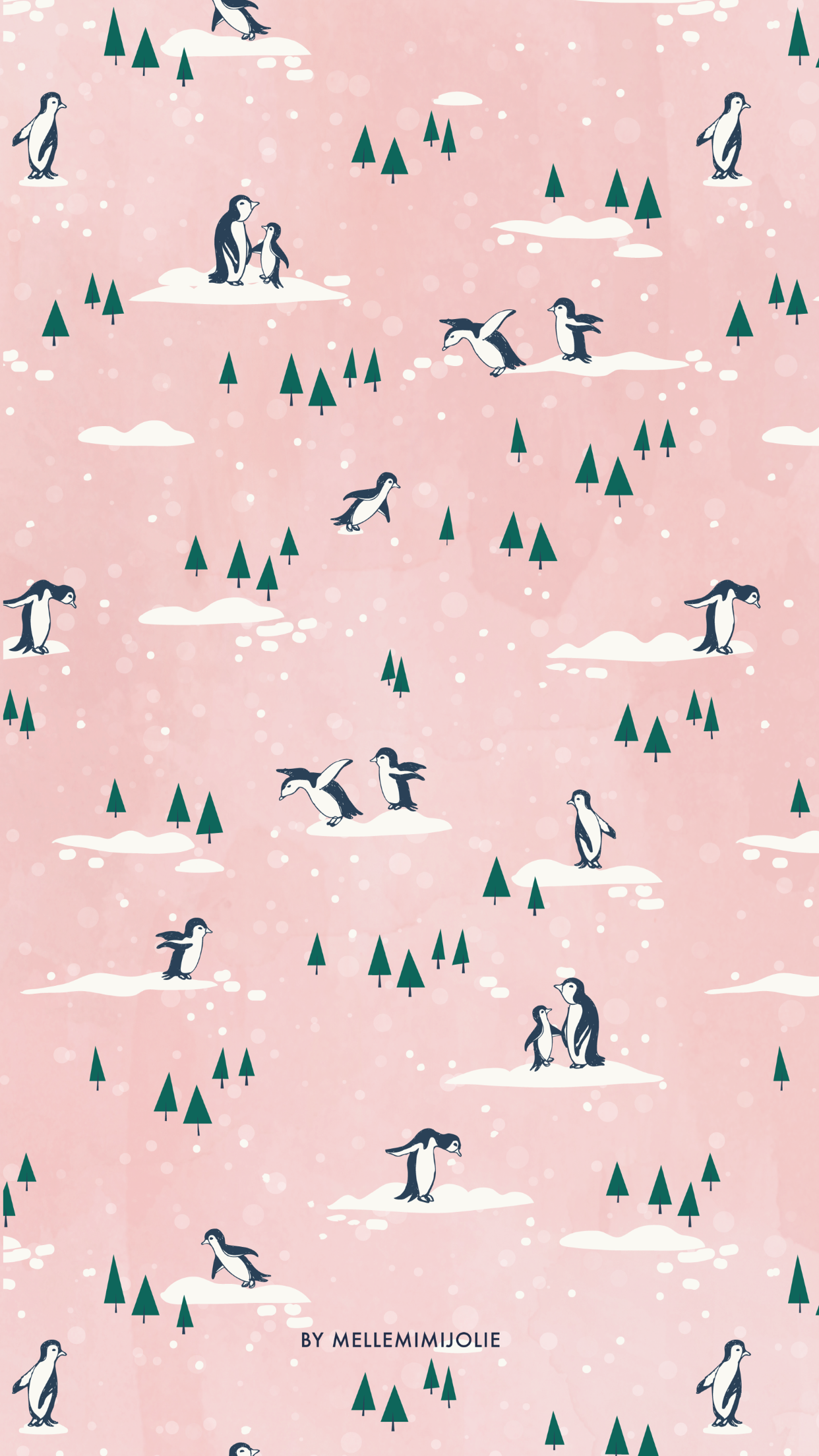 Penguins In Pink iPhone