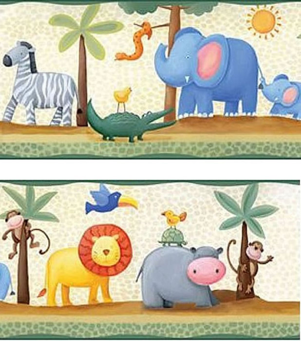 Free download Jungle Wallpaper Border Decals Baby Boy Nursery Kids Room