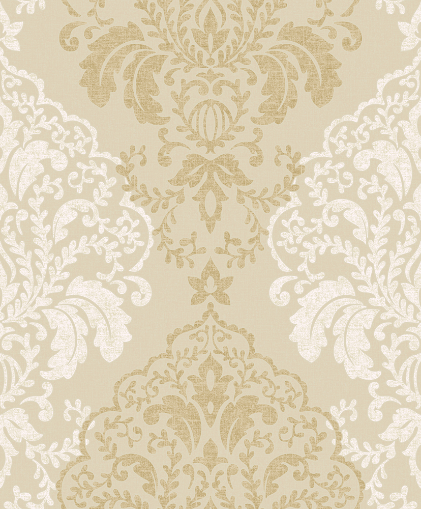 Grandeco Gold Glitter Damask Luxury Textured Wallpaper Boc