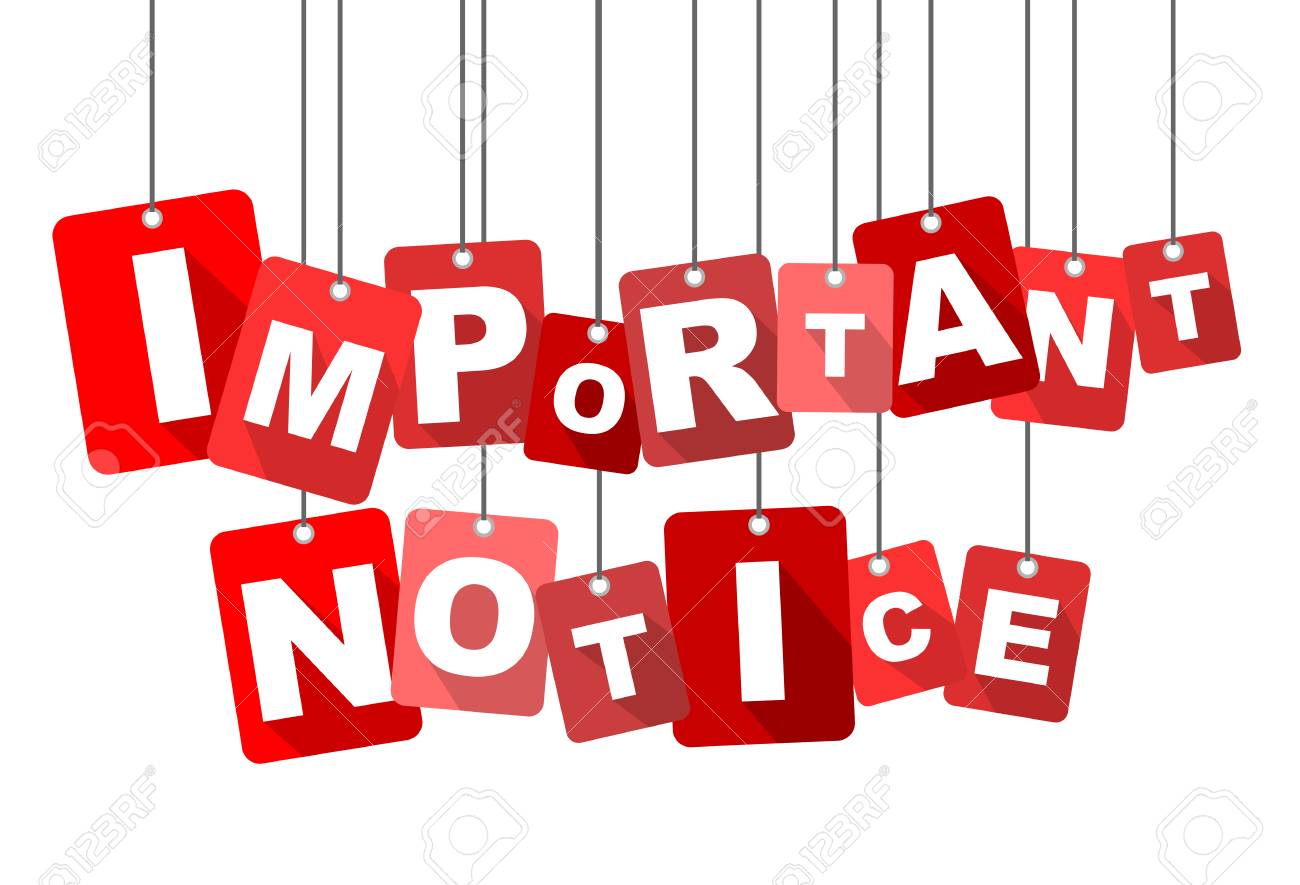 Red Vector Flat Design Background Important Notice It Is Well