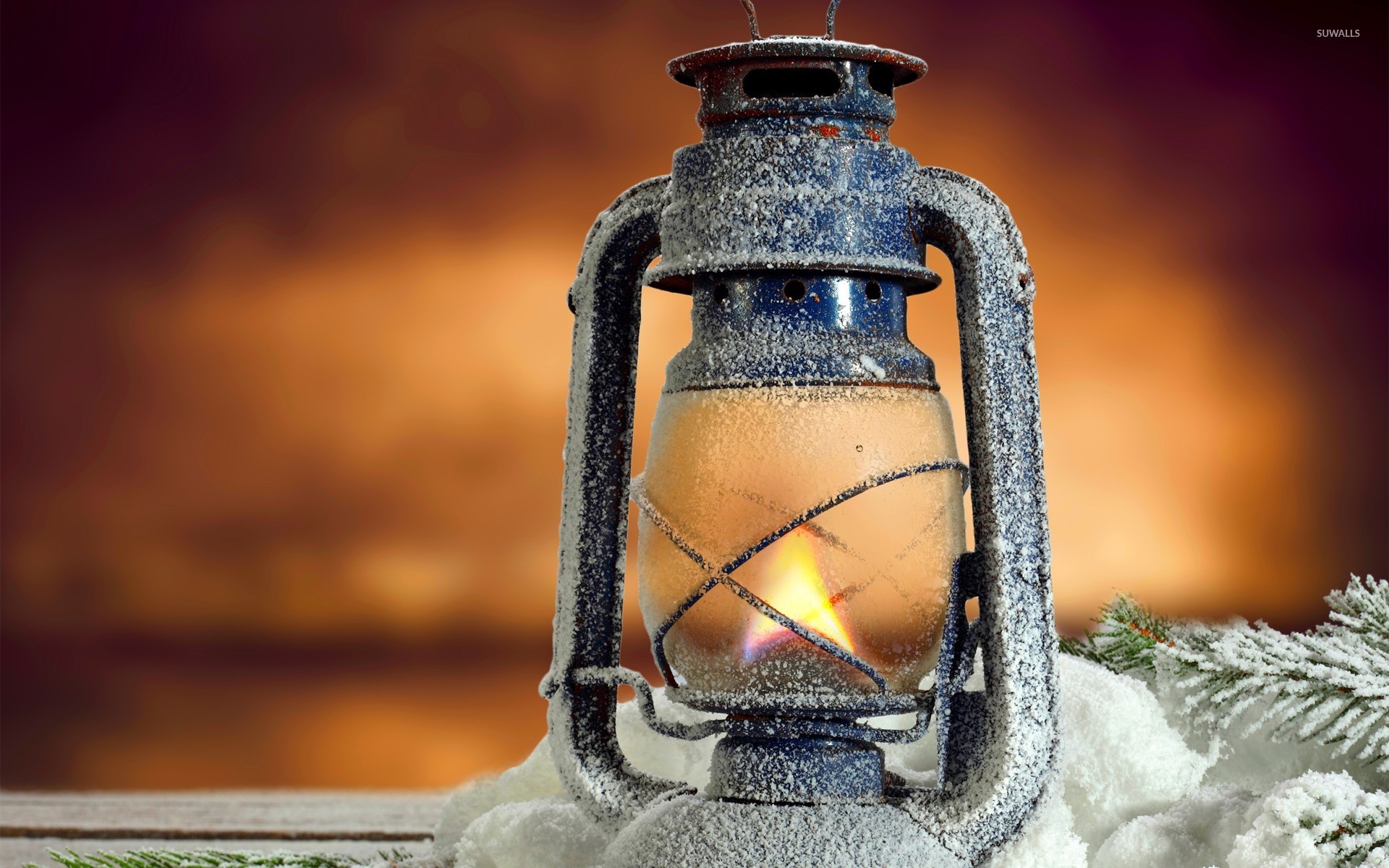 Frosty Oil Lamp Wallpaper Photography
