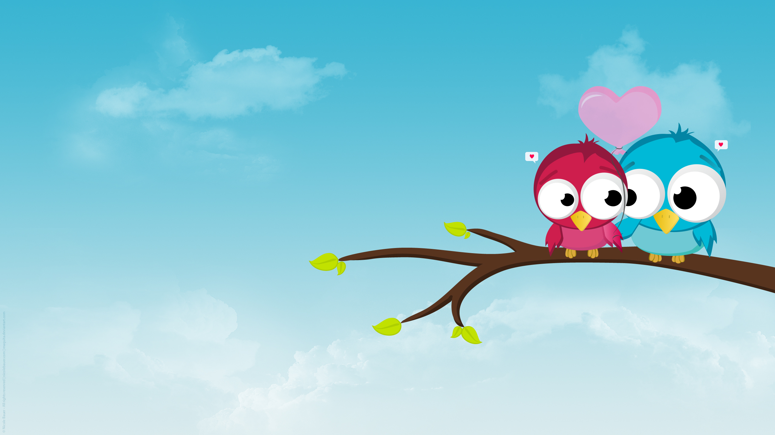 Cute Love Birds Desktop Wallpaper Hd