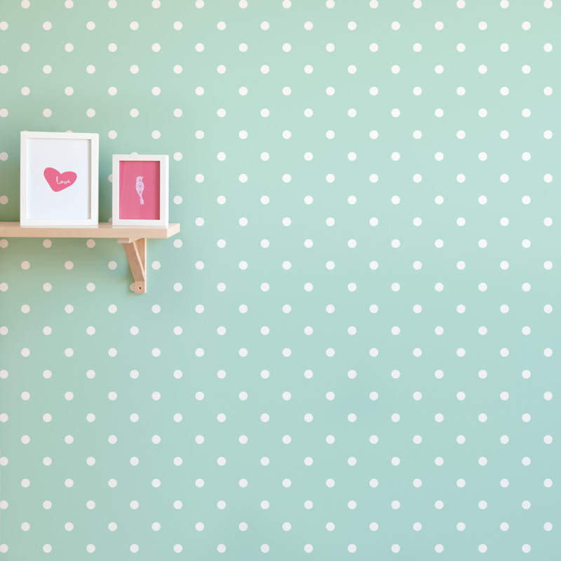 Polka Dot Print Removable Wallpaper For Nursery