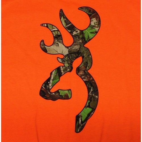 Safety Orange Browning Camouflage Buckmark T Shirts Logo Color Camo