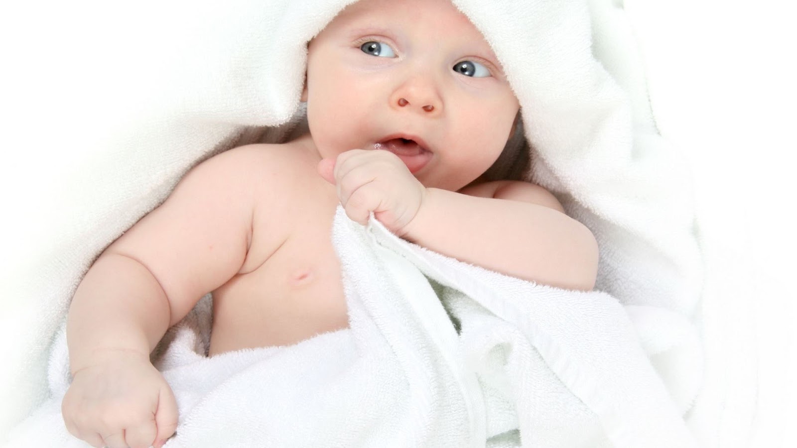 Little Boy And White Towel HD Wallpaper Cute Babies
