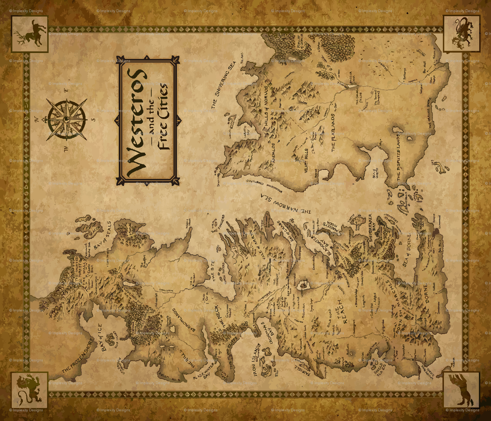 Westeros Map Fictional Implexity