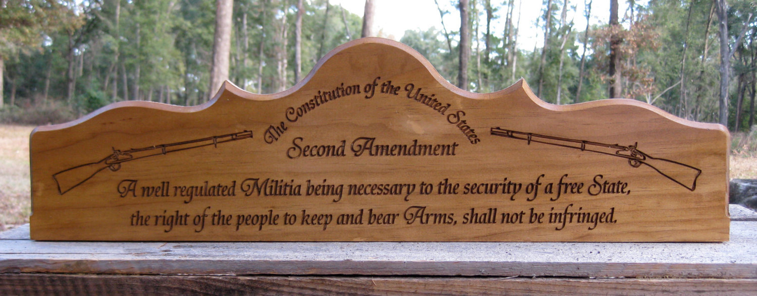 Confederate 2nd Amendment Gun Wall Hanging Us Constitution Hunter