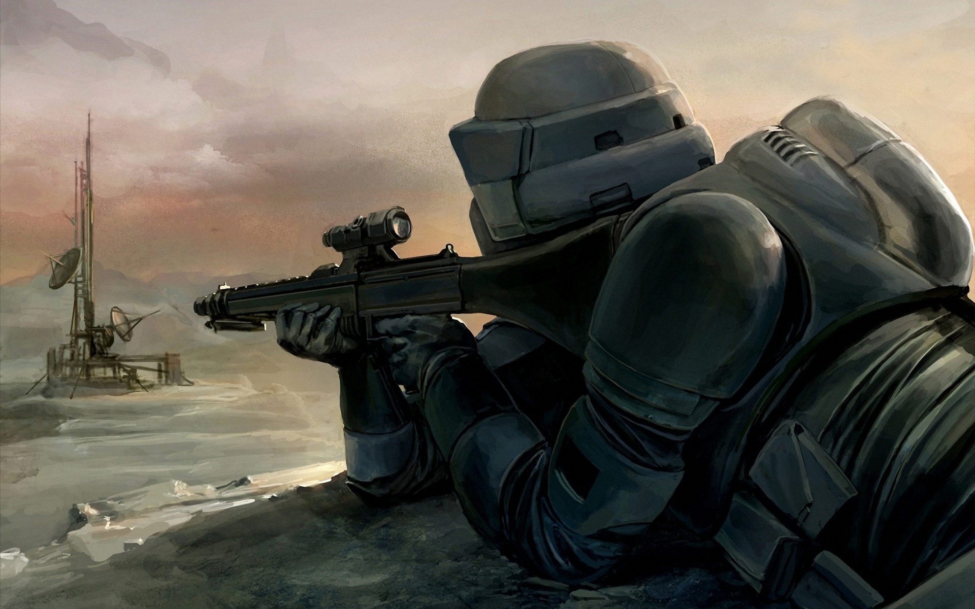 Star Wars Art Sniper Scout Trooper Wallpaper