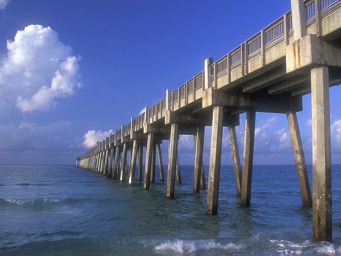 Florida Travel Gulf Pier Pensacola Beach Wallpaper Wallcoo
