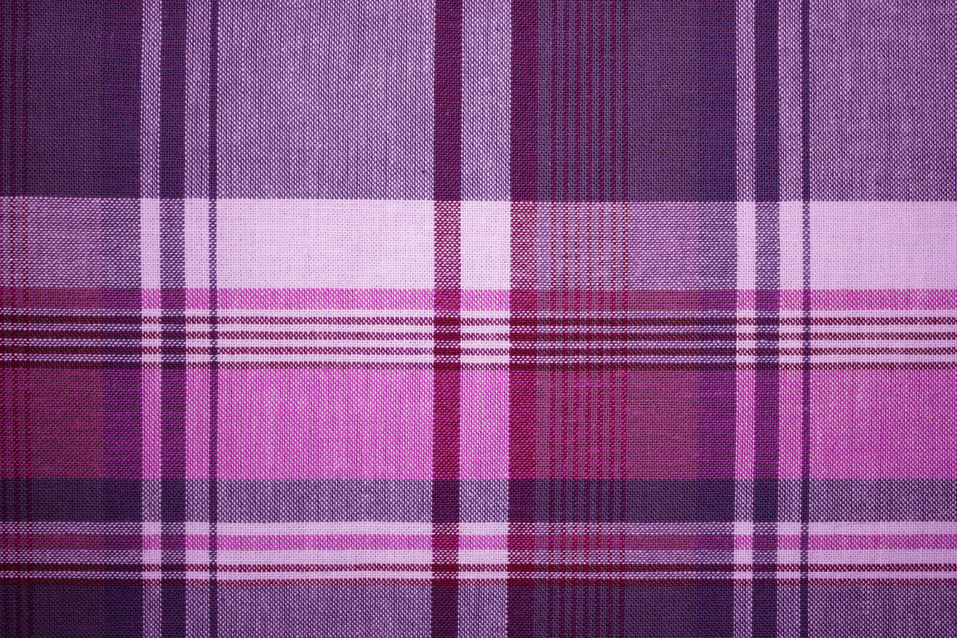 Purple And Pink Plaid Fabric Texture Picture Photograph