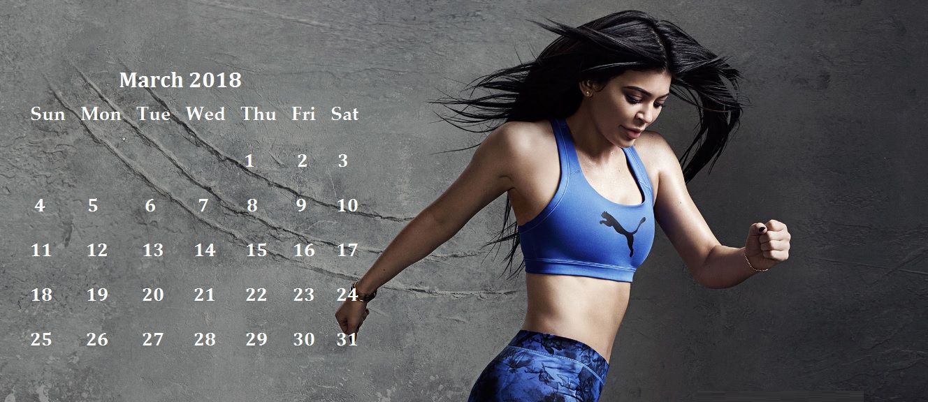 Kylie Jenner March Calendar HD Wallpaper 80s