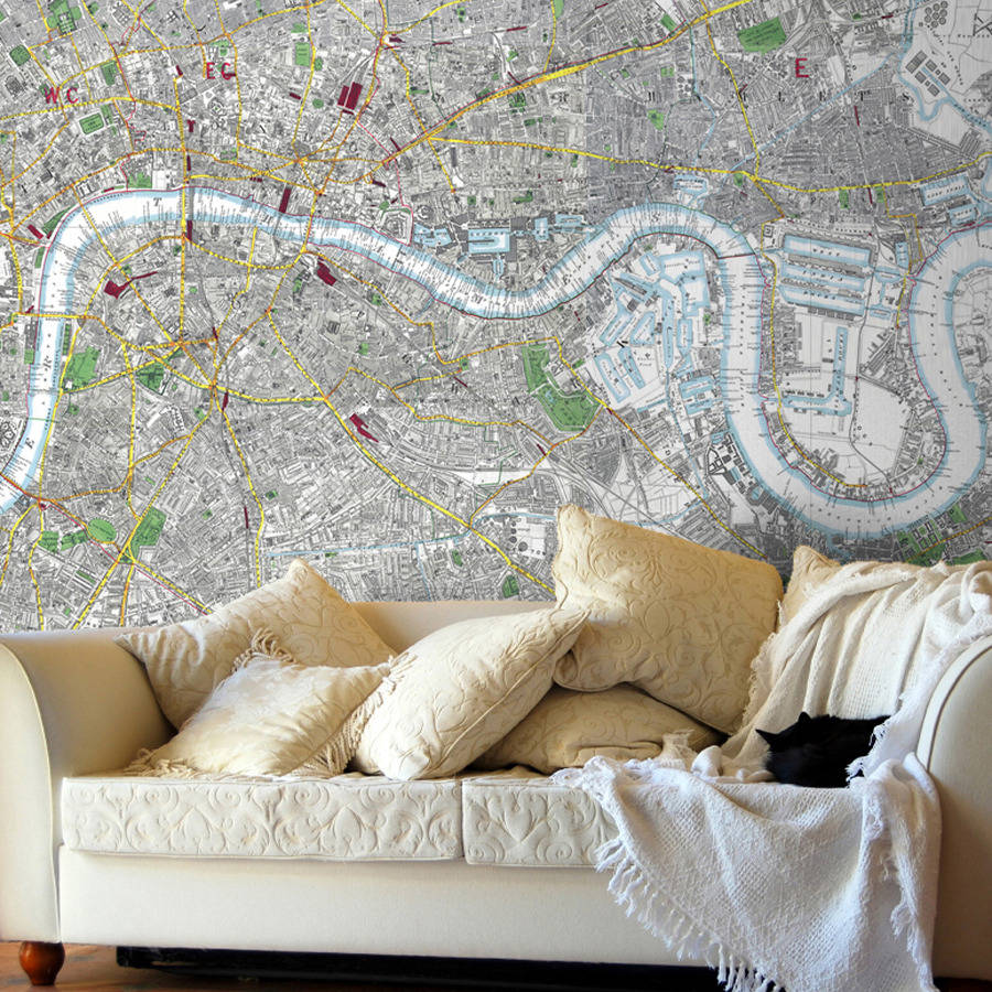 Stanford S Vintage London Street Map Wallpaper By Love Maps On