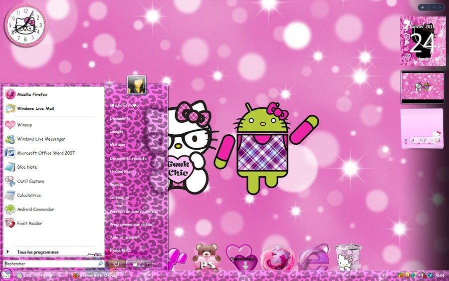 Nerd Hello Kitty Desktop Wallpaper Geek Theme By