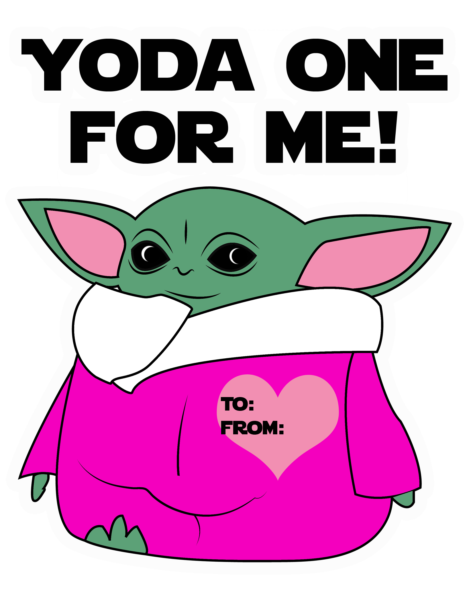 Baby Yoda Valentines Drawings