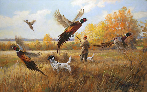 Pheasant Hunting Paintings For Sale Exportingart