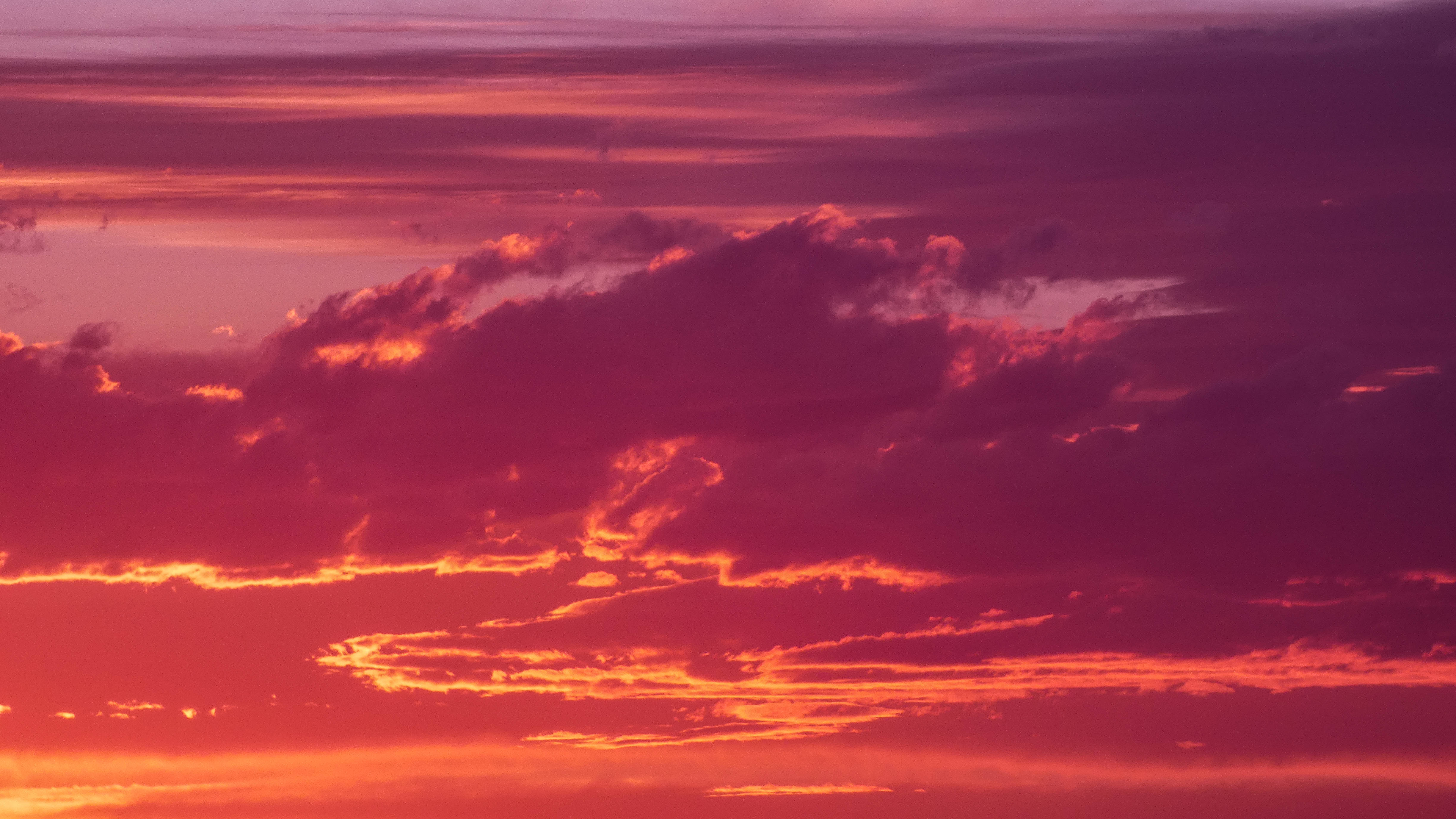 Ombre Clouds And Sunset Wallpaper