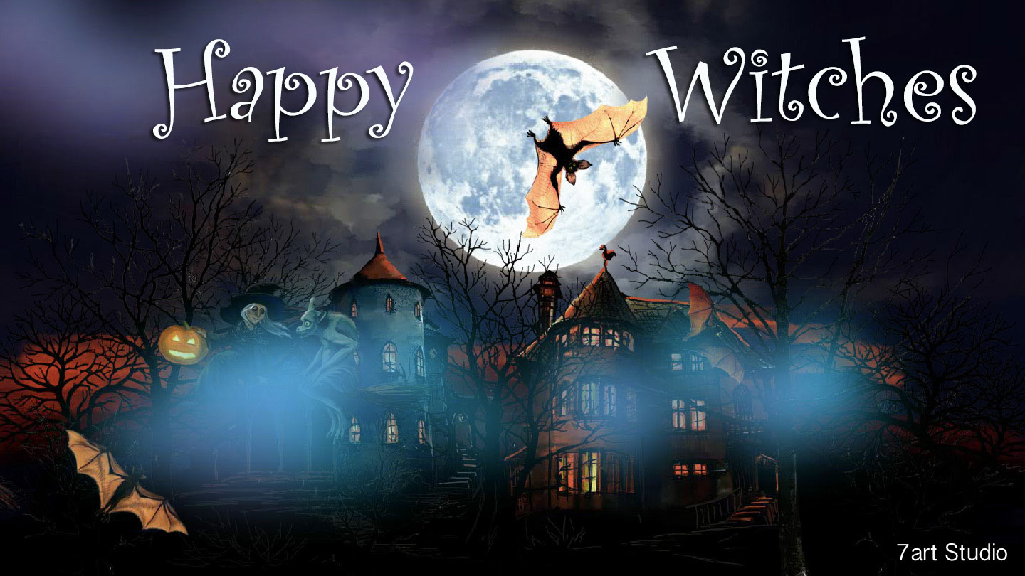 7art Happy Witches screensaver and live animated wallpaper for Windows 1440x810