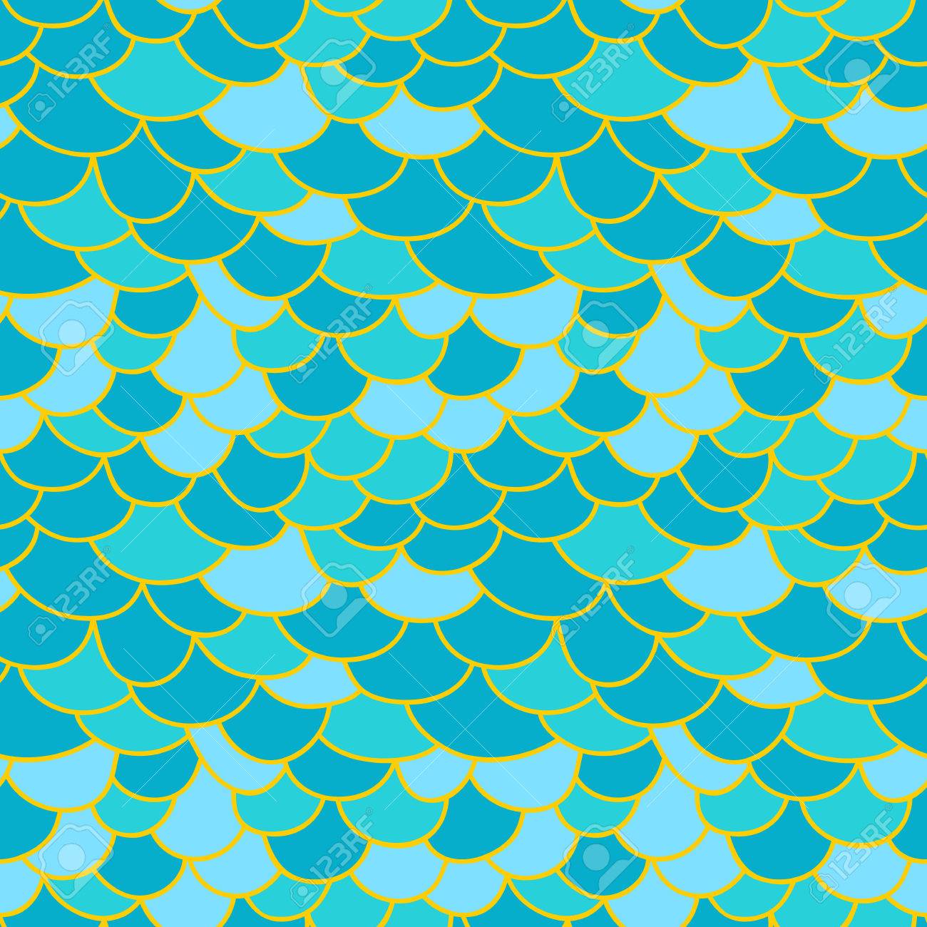 Fish Scale Background Abstract Seamless Geometric Texture