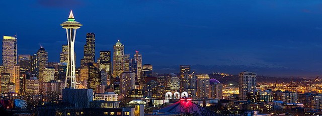 Seattle Space Needle Panorama Wall Mural Self Adhesive Wallpaper By
