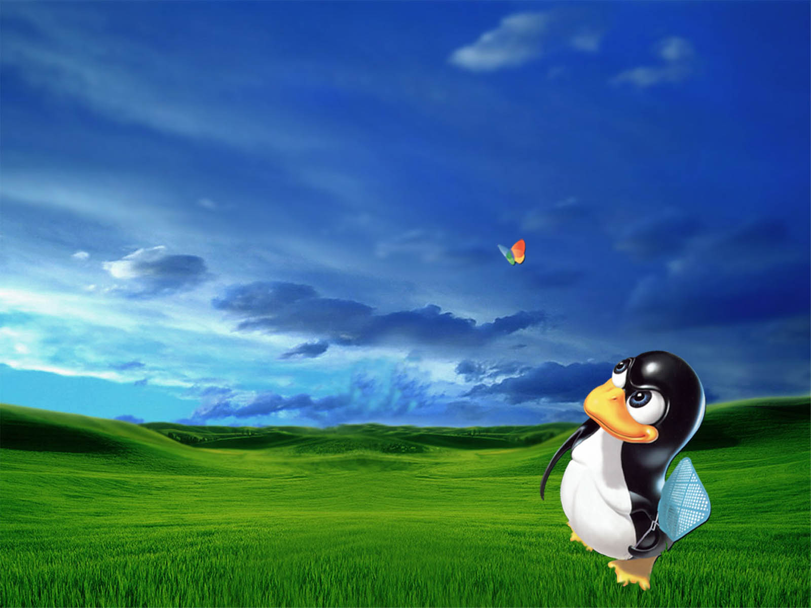 Wallpaper Linux Penguin