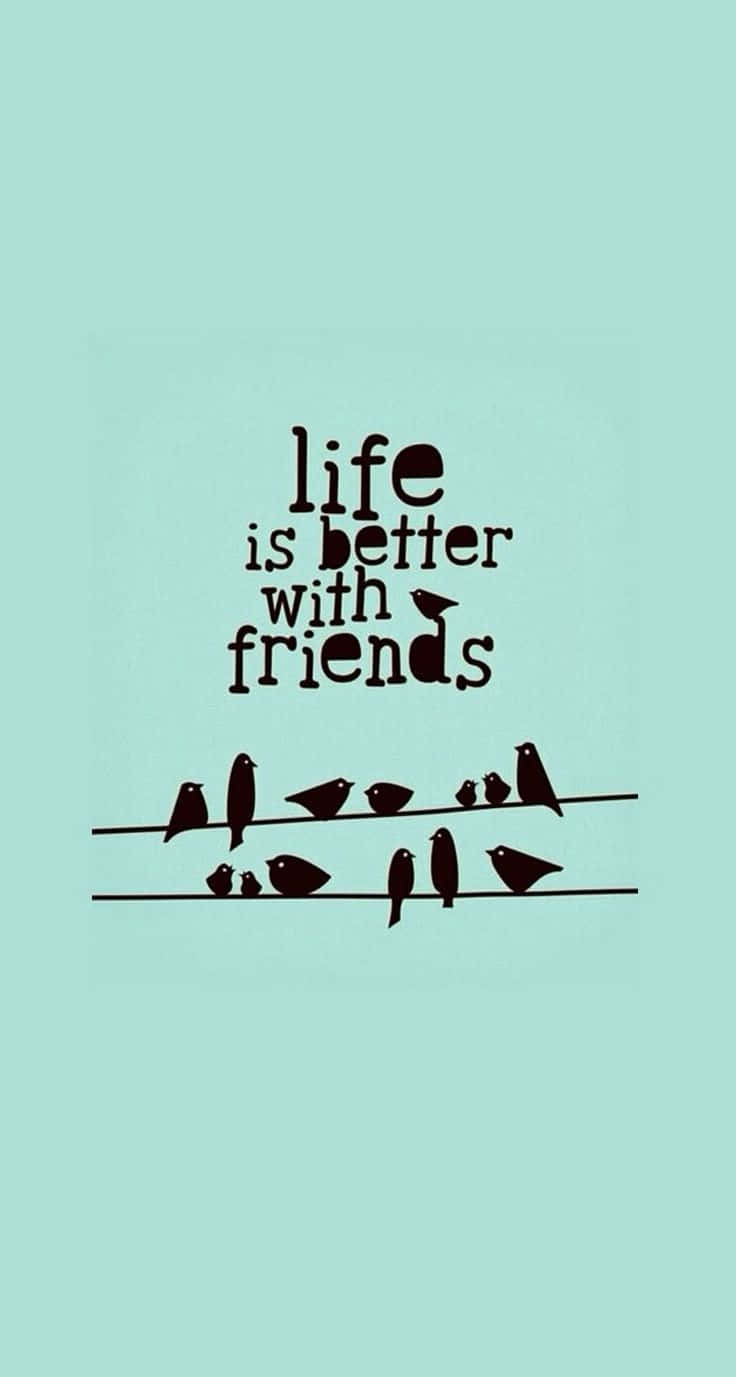 Best Friends Forever iPhone Light Blue Wallpaper