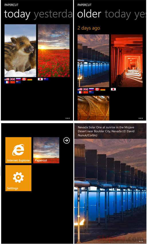 Set Bing Background As Wallpaper On Your Windows Phone With Papercut