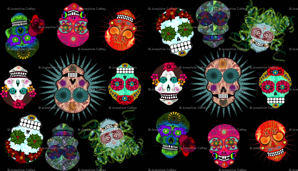Pink Sugar Skull Background Skulls