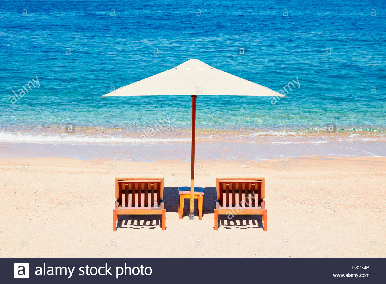 Summer Holidays Background Wallpaper Two Beach Lounge Chairs