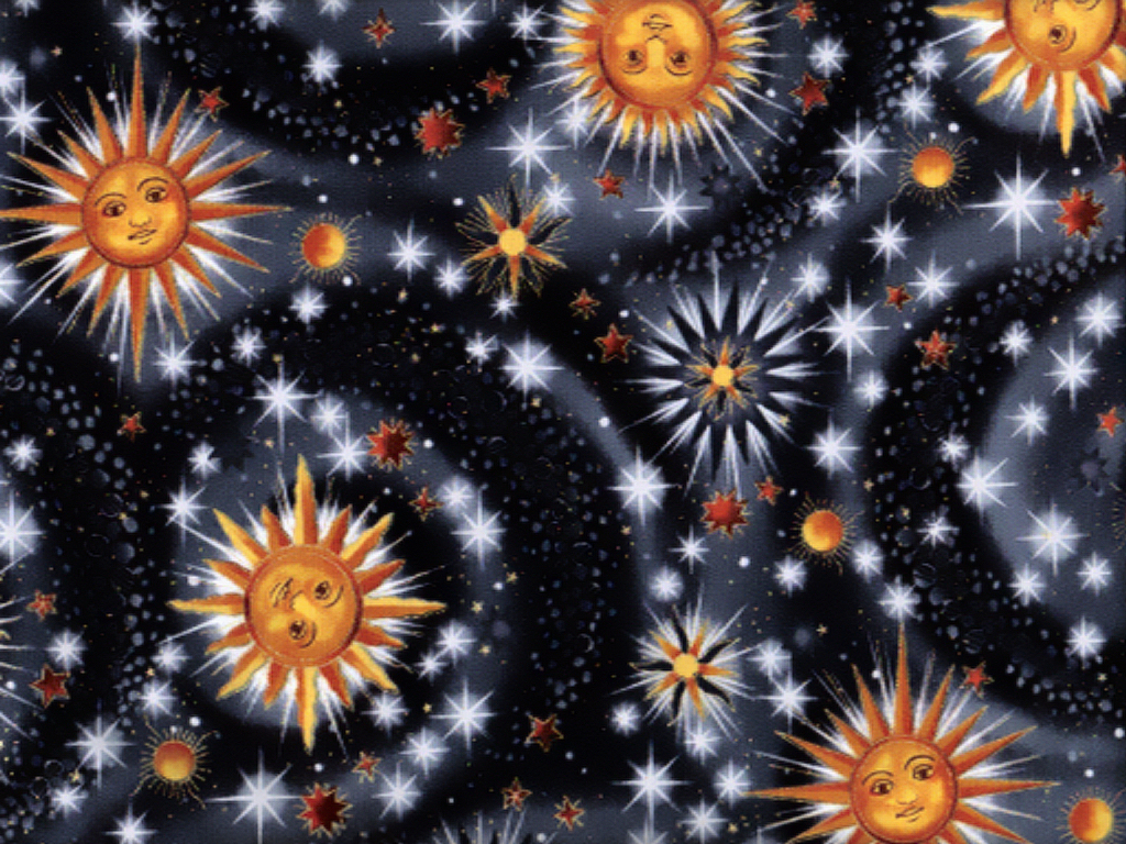 Vintage Sun And Moon Fabric, Wallpaper and Home Decor | Spoonflower