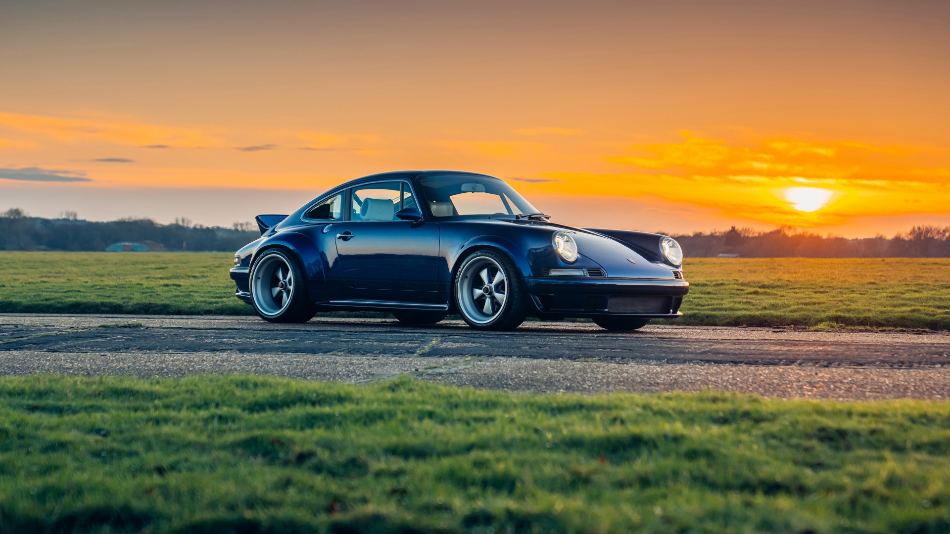 Singer Porsche Wallpaper 4k Classic Cars Sunset