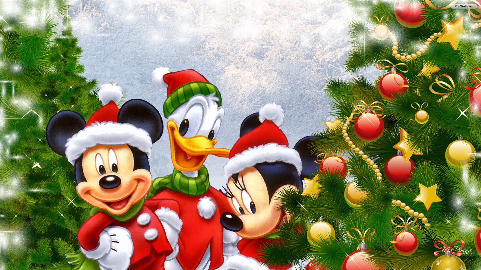 Wallpaper Christmas New Year Disney Cd