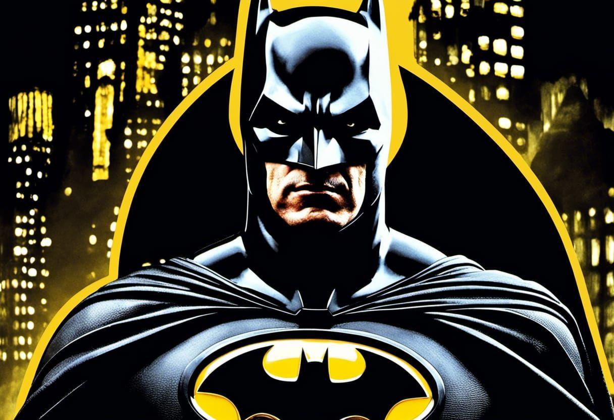 Michael Keaton As Batman From Movie By Tim Burton Ai