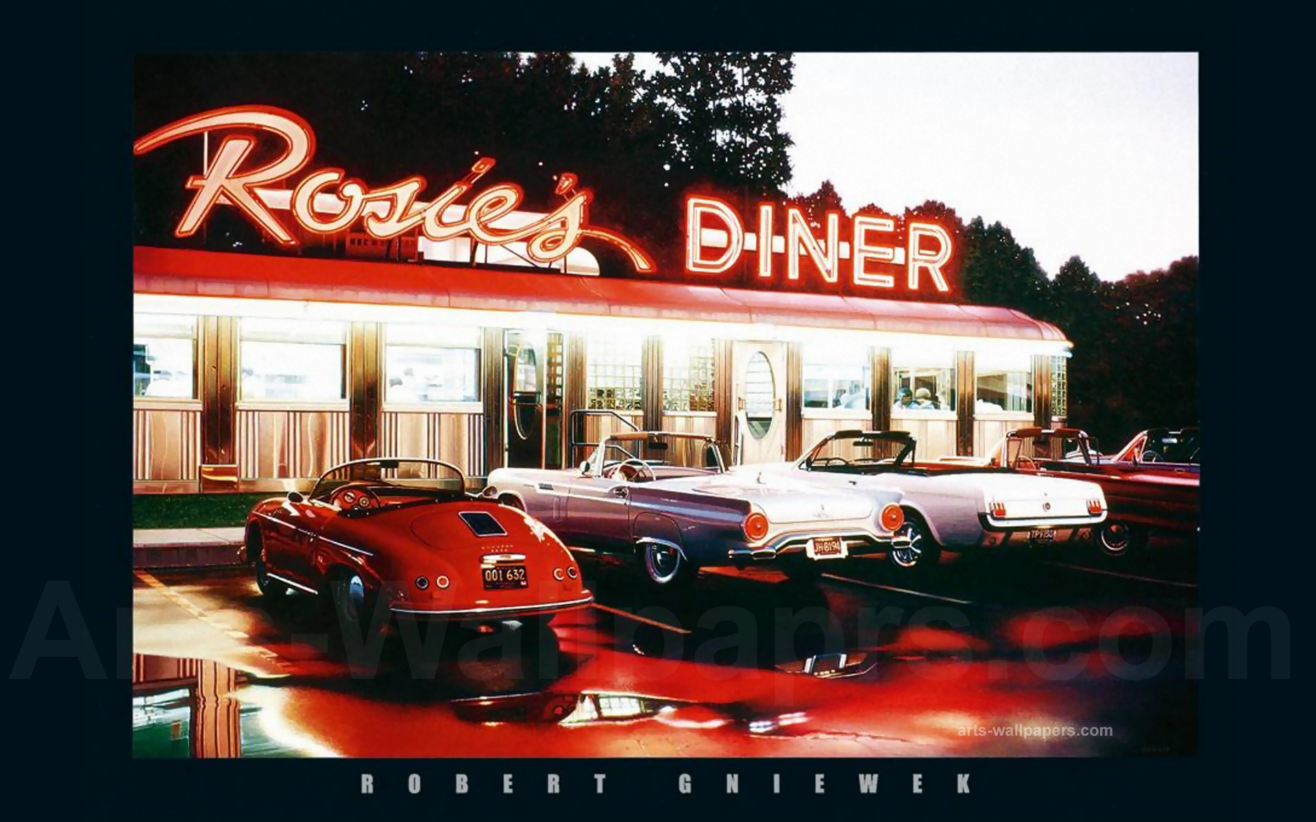 Rosie S Diner Wallpaper Poster Art Print