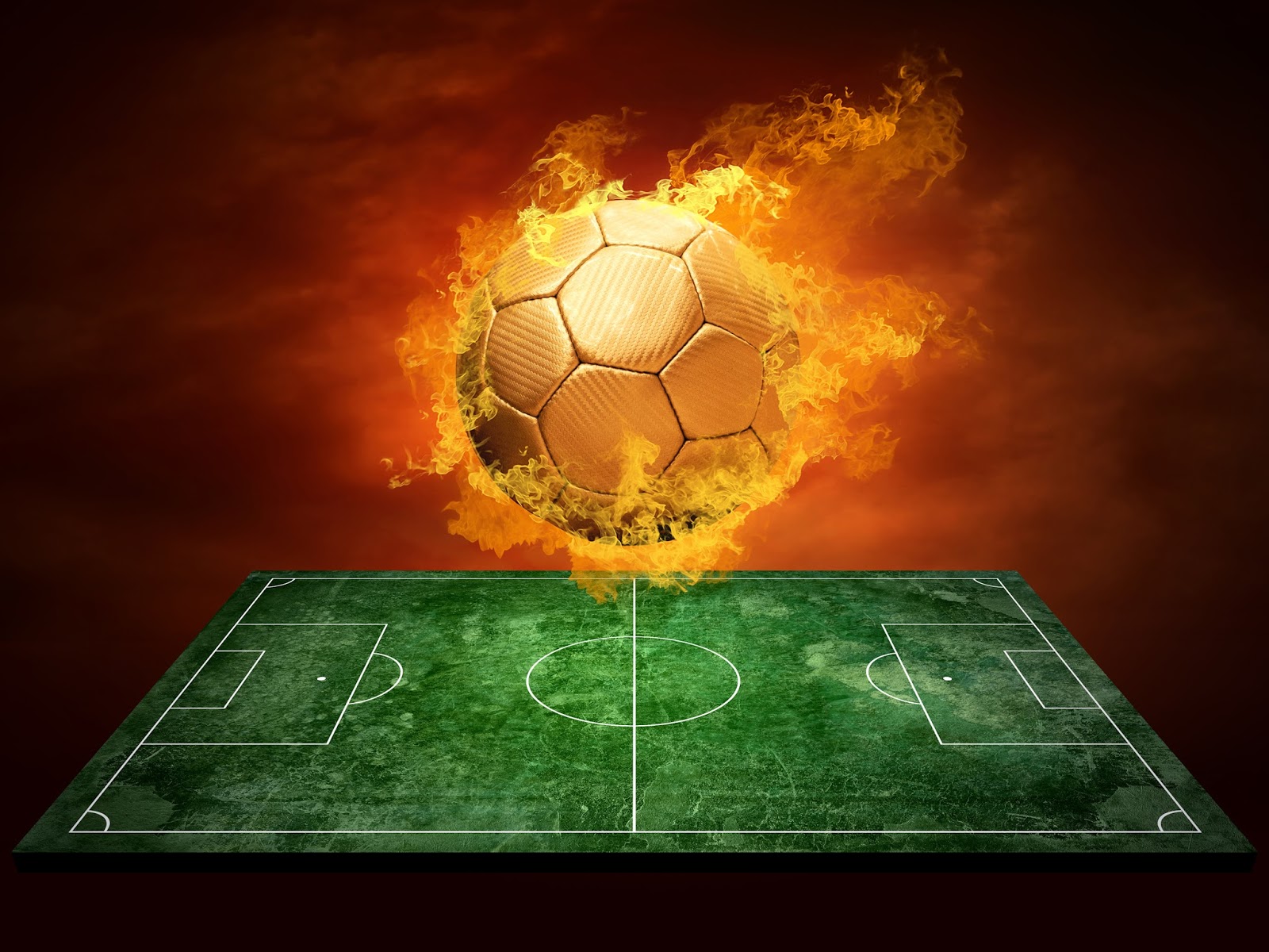 Soccer Field Flame Wallpaper