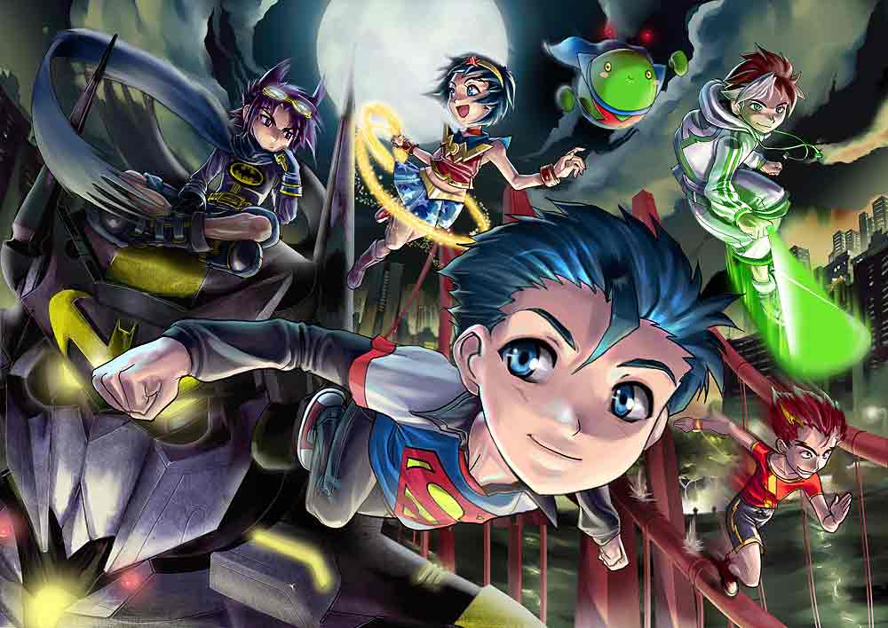Wallpaper Jla Anime Teen Justice League