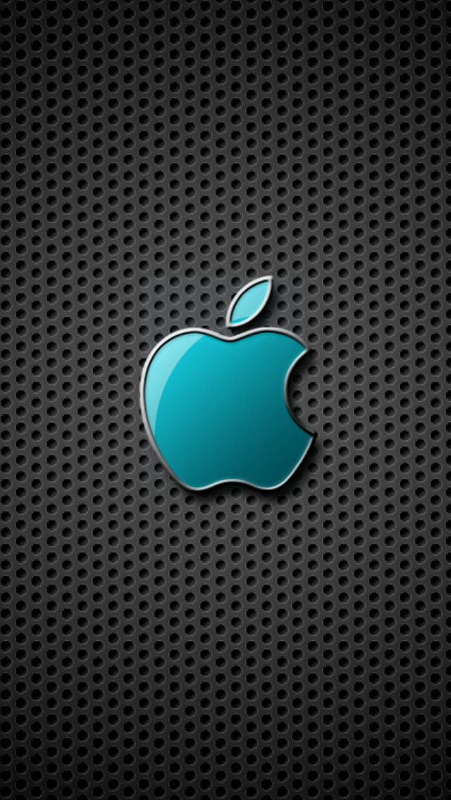 Dj HD Symbol Photo Apple Logo Wallpaper Blue